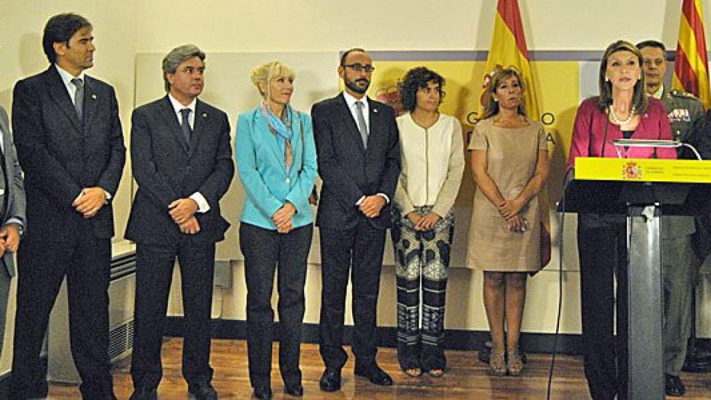 La delegada del Gobierno en Cataluña, María de los Llanos de Luna, en su discurso con motivo del Día de la Hispanidad