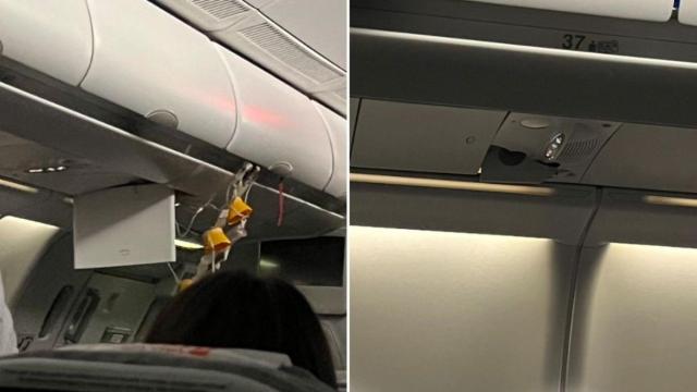 Estado del interior del avión después de las turbulencias / REDES
