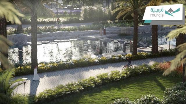 El río Segura artíficial de la ciudad de Murcia en Arabia Saudí