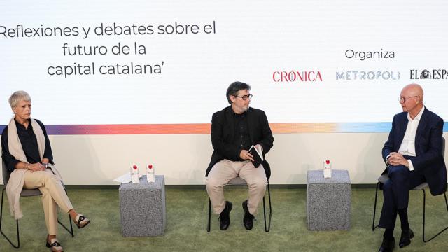 La directora de Rodalies de Catalunya, Mayte Castillo, y el presidente de Moventia, Miquel Martí, en la última jornada del foro 'Desperta BCN!' / GALA ESPÍN