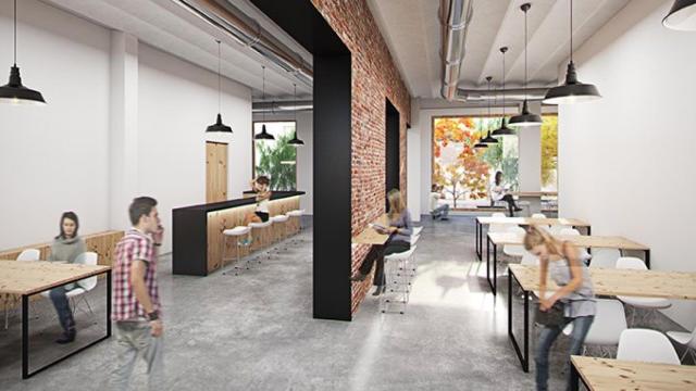 Simulación del interior del futuro ateneo del barrio de la Sagrada Familia, situado en el local que ocupaba el antiguo cine Niza / CG