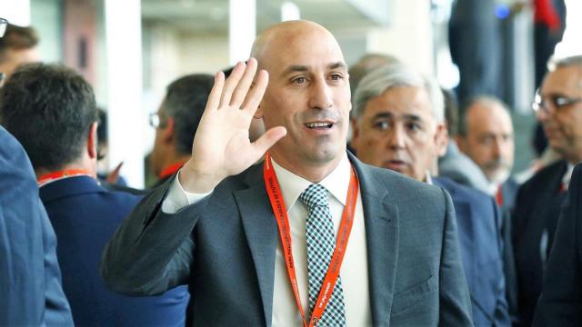 Luis Rubiales en una acto público de la RFEF / EFE