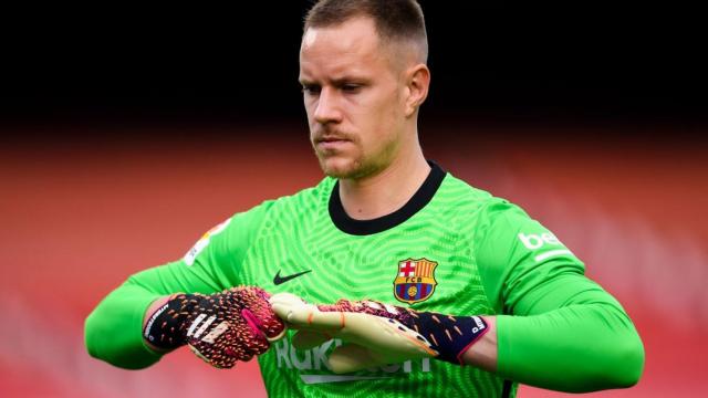 Ter Stegen, en un partido con el Barça / EFE