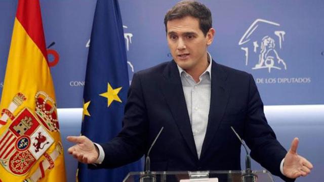 El líder de Cs, Albert Rivera, este miércoles en el Congreso /EFE