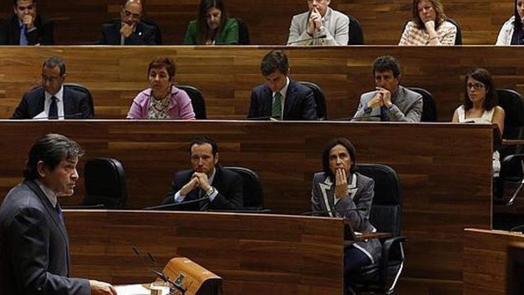 Javier Fernández (PSOE), durante su intervención en el debate de política general de 2013 del Parlamento autonómico del Principado de Asturias