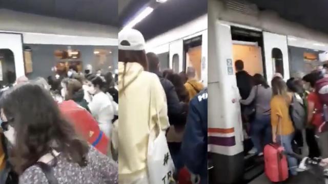 Aglomeraciones en Sants para viajar por Semana Santa / JAUME GARRÓ