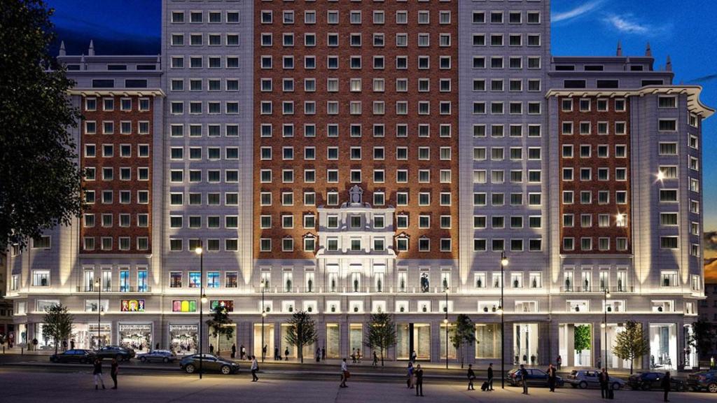 Zona comercial del Edificio España de Madrid, en las que se ubicarán las nuevas tiendas de Inditex: Zara, Zara Home y Stradivarius / INDITEX