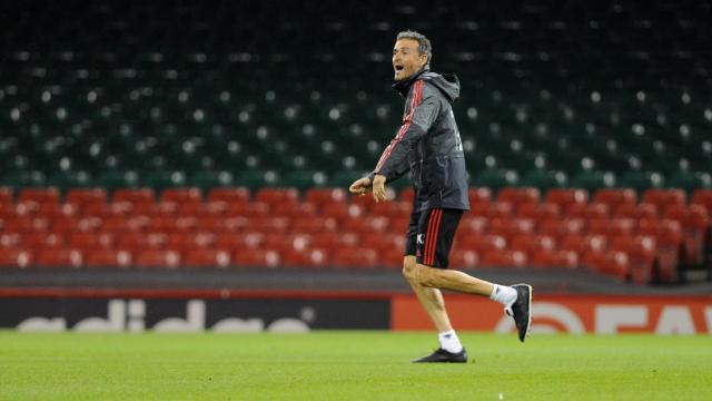 Luis Enrique en un entrenamiento con la selección española / EFE