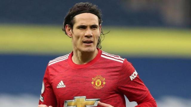 Edinson Cavani, con la camiseta del Manchester United / EFE