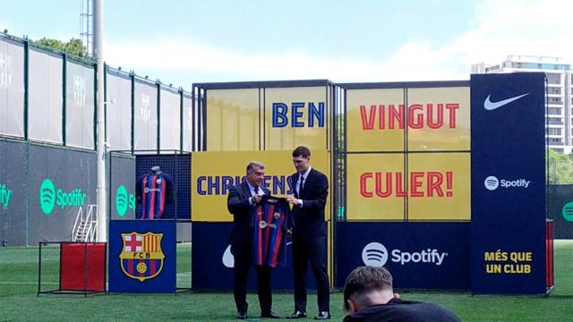 Christensen, presentado por Laporta como nuevo jugador del Barça / CULEMANÍA