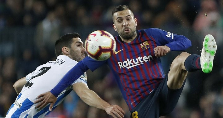 Una foto de Jordi Alba durante el Barça - Real Sociedad / EFE