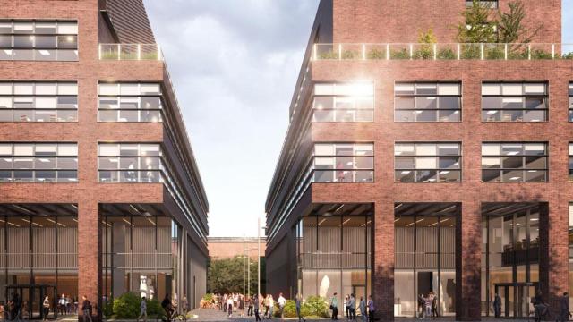 Recreación digital del proyecto Mile 22 Barcelona, donde Glovo mudará su sede / Cedida