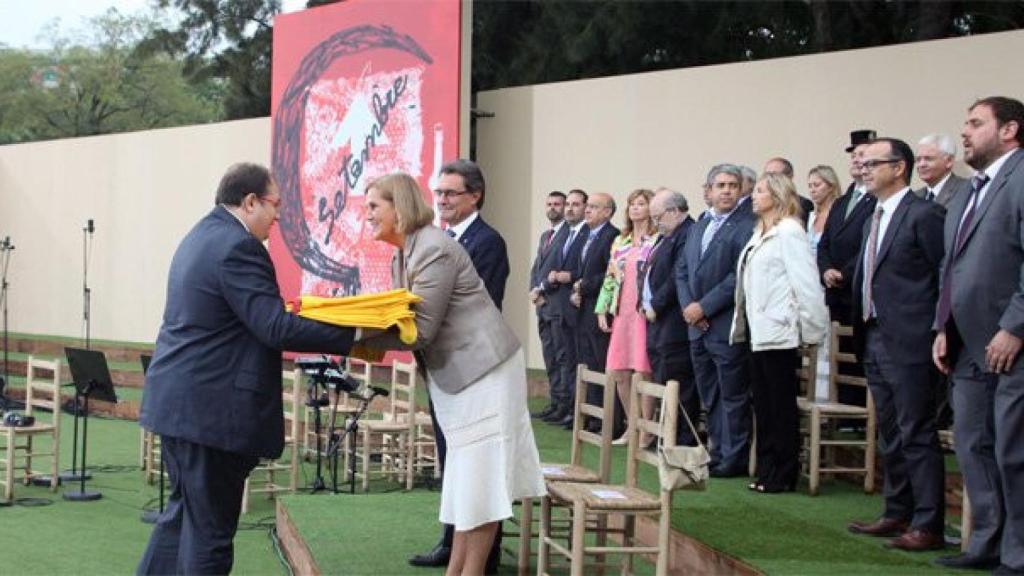 Un momento del acto institucional de la Diada, organizador por la Generalidad y por el Parlamento autonómico