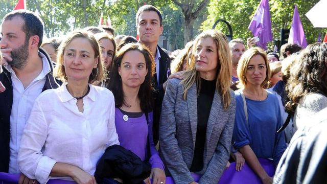 Begoña Gómez, en una manifestación feminista