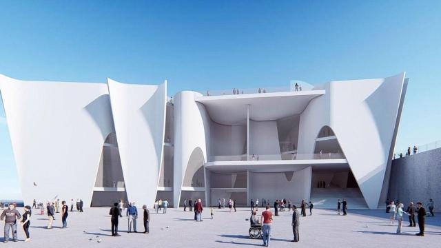 Recreación digital del Museo Hermitage de Barcelona, un diseño del arquitecto Toyo Ito / CG