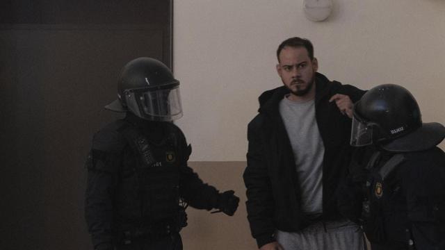 Pablo Hasél en el momento en que fue detenido para llevarlo a la cárcel / EP