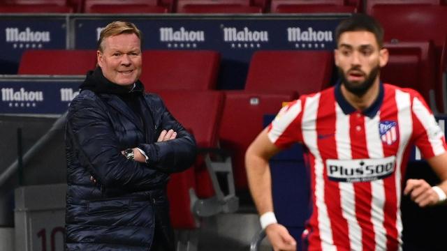 Koeman, entrenador del Barça, en el partido contra el Atlético | EFE