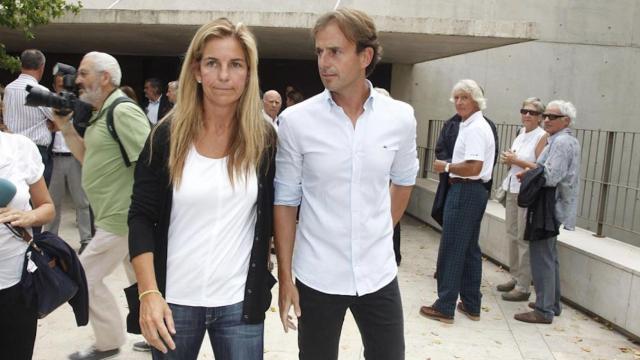 Una foto de archivo de Arantxa Sánchez Vicario junto a Josep Santacana