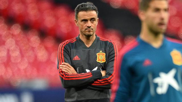 Luis Enrique en un partido de la selección española / RFEF