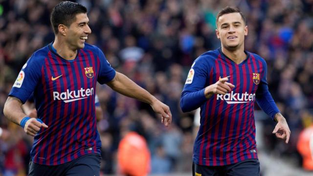 Luis Suárez y Coutinho durante el clásico frente al Real Madrid / EFE