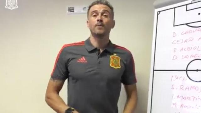Una foto de Luis Enrique durante su primera convocatoria oficial como entrenador de la Selección Española
