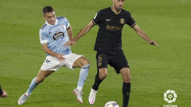 Sergio Busquets, en una acción ante el Celta | La Liga