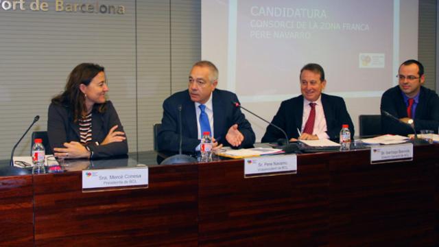 Pere Navarro, en el centro, nuevo presidente de Barcelona-Catalunya Centre Logístic / CZF