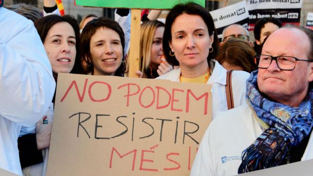 Huelga de médicos en Cataluña
