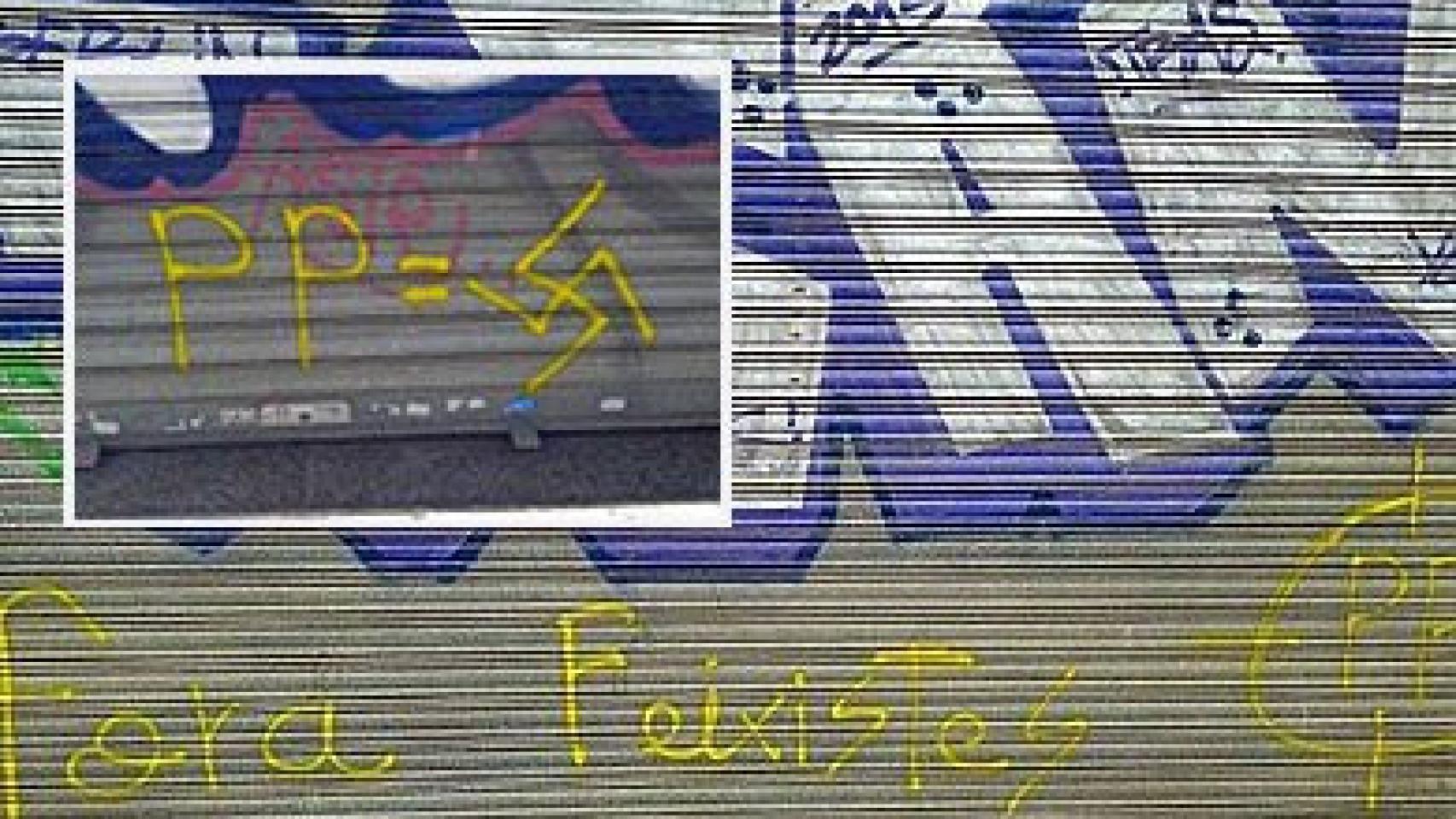 Pintadas amenazantes contra el PP de Calella