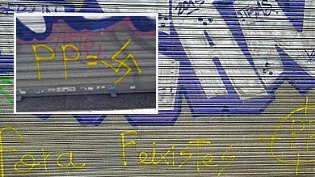 Pintadas amenazantes contra el PP de Calella