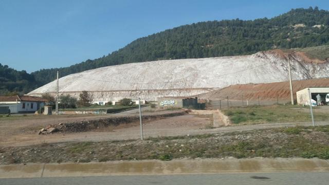 Depósito del Cogulló de residuos de las minas de Iberpotash en Sallent (Barcelona)