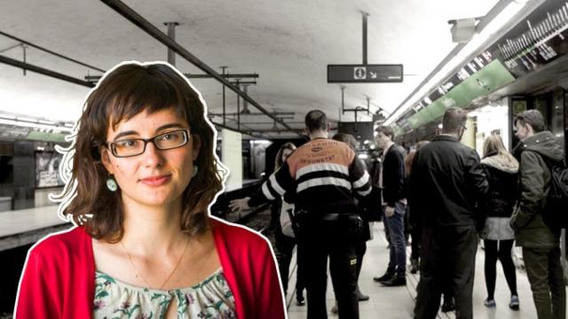 Mercedes Vidal, concejal del Ayuntamiento de Barcelona de Movilidad, y un andén de metro de la capital catalana / FOTOMONTAJE DE CG