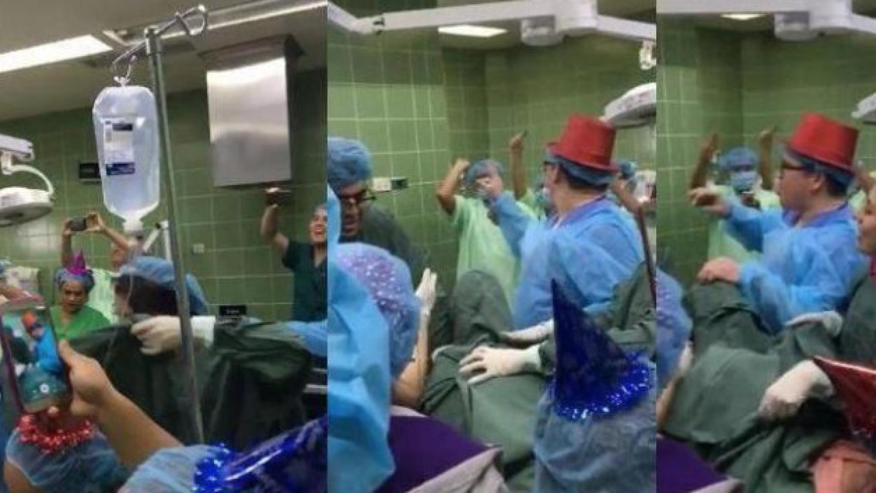 Captura del vídeo del parto que ha indignado las redes / TWITTER