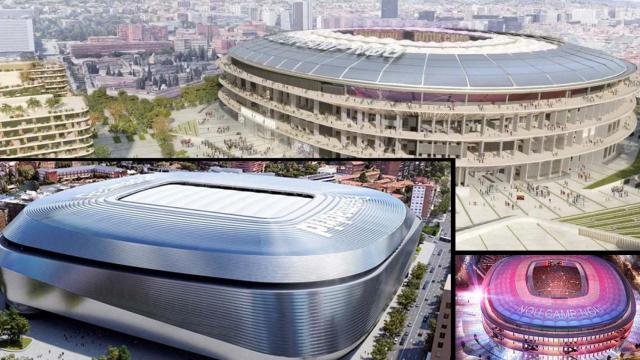 Comparativa Barça-Madrid con la diferencia entre el nou Camp Nou y el nuevo Santiago Bernabéu / CULEMANIA