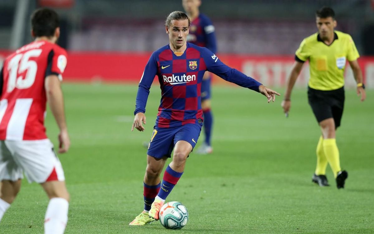 Griezmann jugando frente al Athletic /FCB