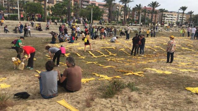Una foto de la playa de Mataró que ha criticado en el exconcejal