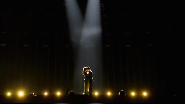 Una foto del primer ensayo de Amaia y Alfred para Eurovisión