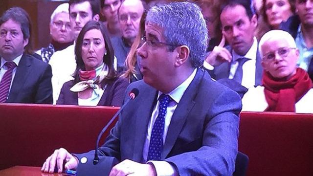 El portavoz de PDECat en el Congreso, Francesc Homs, durante el juicio por la consulta del 9N / CG