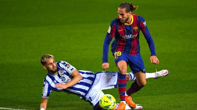 Mingueza, en una acción ante la Real Sociedad | EFE