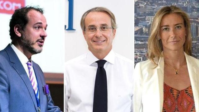 Mateu Hernández (i), consejero delegado de Barcelona Global; Javier Faus (c), propietario de Meridia Capital: y Anna Gener (d), presidenta y consejera delegada de Savills Aguirre Newman en Barcelona hablan de los retos económicos de la ciudad / CG
