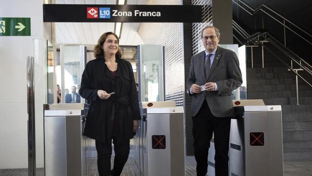 Ada Colau asiste a la inauguración de la estación de Zona Franca / EUROPA PRESS