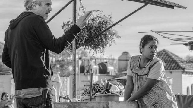 Alfonso Cuarón durante el rodaje de 'Roma'