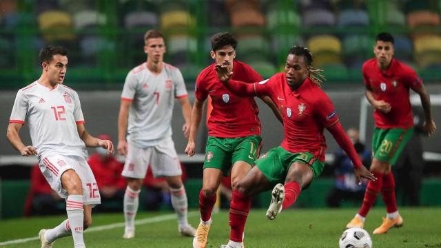 Sergio Reguilón en el partido contra la selección de Portugal / EFE