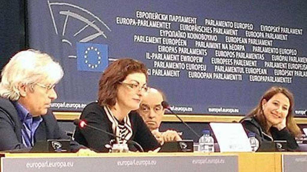 Javier Nart, euro diputado de C's y Maite Pagazurtundua, eurodiputada de UPyD