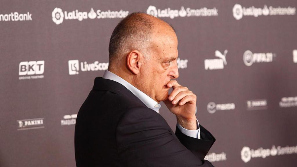 Javier Tebas, presidente de LaLiga, en un acto
