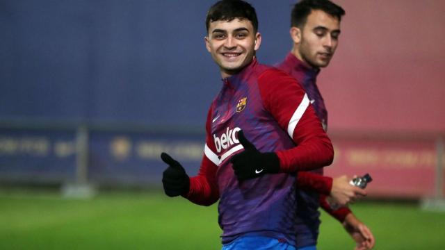 Pedri, en el entrenamiento del Barça el día de los Santos Inocentes / FCB