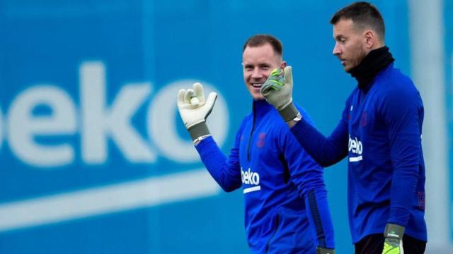 Ter Stegen y Neto Murara en una imagen de archivo / REDES