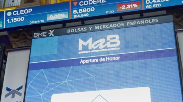 Una de las pantallas del Mercado Alternativo Bursátil / EFE