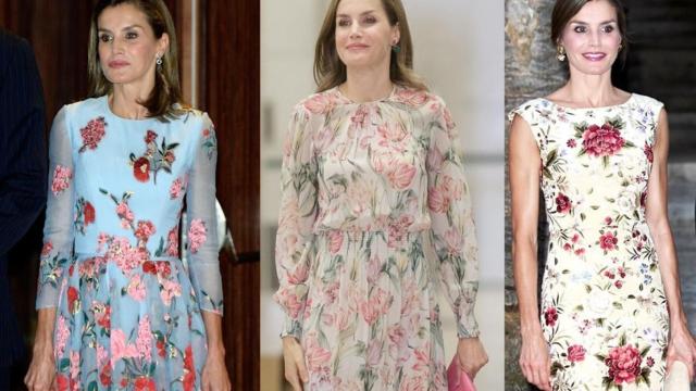 Los vestidos florales de Letizia