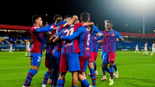 Celebración de un gol del Barça B / FCB